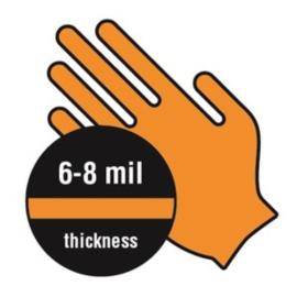 6 - 8 mil thickness